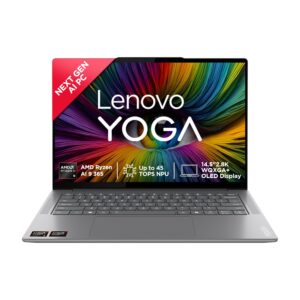Lenovo Yoga AMD Pro 7 Ryzen AI 9 365 (32GB RAM/1TB SSD/Copilot+PC/14.5"(36.8cm)/2.8K WQXGA+OLED/120Hz/Windows11/Office Home 2024/Grey/1.54Kg), 83HN0027IN AI Laptop